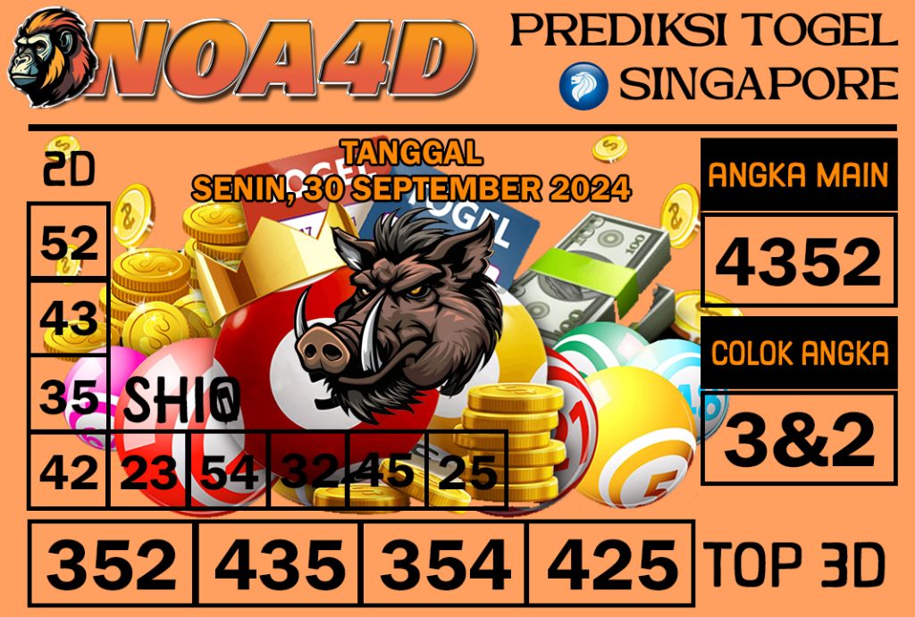 Prediksi Angka Singapore 30 September 2024