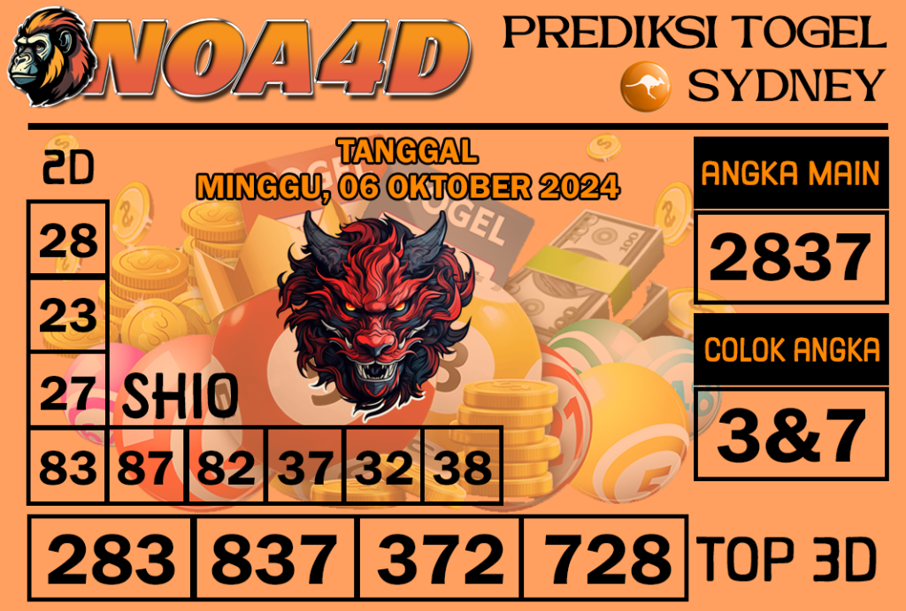 Prediksi Angka Sydney 06 Oktober 2024